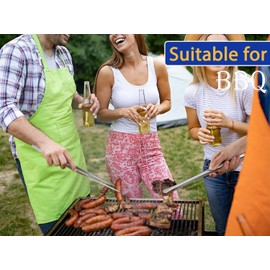 Long Grill Tongs, Heavy Duty Stainless Steel Tweezer Tongs for Cooking, Grilling, Barbecue/BBQ, Buffet and Turning Food (Silvery, 30CM)