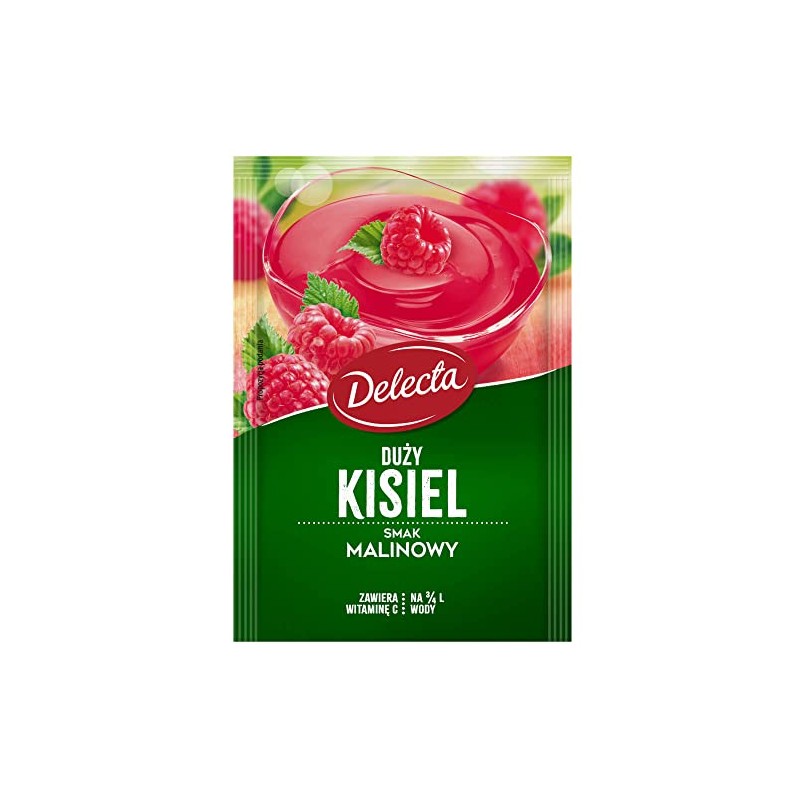 Delecta Kisiel Smak Malinowy Raspberry Soft Jelly Mix 58g (5-Pack)