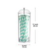 Youngever Straw Dispenser, Plastic Straw Holder with Lid