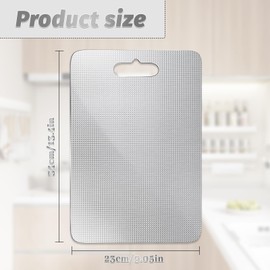 Collazoey Titanium Chopping Board, 316 Chopping Board, Stainless Steel, BPA-Free, Stainless Steel Chopping Board for Kitchen, Suitable for Cutting Meat and Vegetables, Easy to Clean (34 x 23 cm)