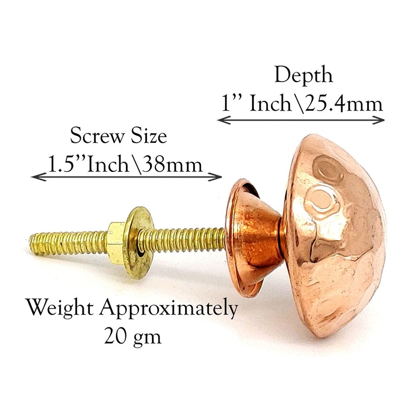 5MOONSUN5's Hammered Copper Door Knobs Cabinet Pulls for Cabinets, Drawers