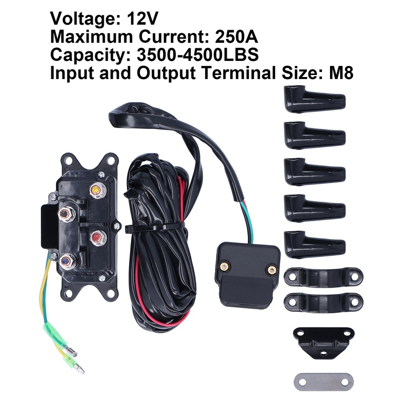 12V 250A Winch Solenoid Relay Contactor Switch Mounting Brackets Kit