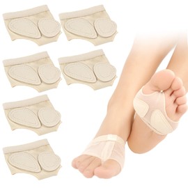 VEGCOO 3 Pairs Non-Slip Foot Pads Thong Foot Ballet Dance Ballet Toe Foot Cushion Metatarsal Pads