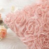 MIULEE Decorative Rose Flower Pillow Cover Pack of 1 Peach