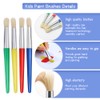 Kids Paint Brushes, 4 Pcs Childrens Paint Brushes Set Flat