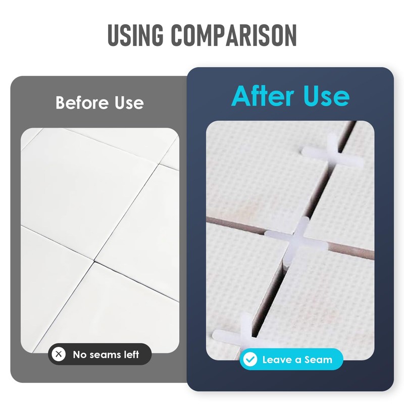 500Pcs 2mm Tile Spacers Plastic Cross Tile Spacers for Wall