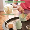 Handcrafted Bamboo Matcha Whisk Set, Ceramic Matcha Bowl with Pouring