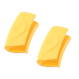 Bagentry 2 Pcs Silicone Hot Handle Holder, Cast Iron Skillet Handle Covers Heat Resistant, Non-Slip Pot Handle Grip Sleeves, Assist Pan Holder Protectors for Griddles Casserole Cookware (Yellow)