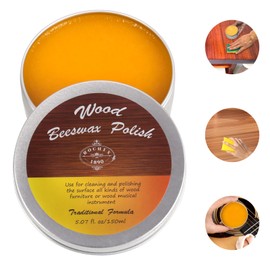 ROCHIX 1890 Wood Beeswax Furniture Polish Traditional Beeswax Polish for Wood Furniture, Floors,Wood Doors, Tables, Chairs to Protect & Care,5.07 fl.oz/150ml