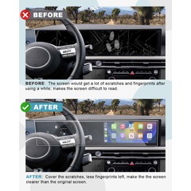 CDEFG for Hyundai Santa Cruz 2025 Screen Protector Tempered Glass, Screen Protector for 2025 Hyundai Santa Cruz 12.3-Inch Dual Screen Digital Cluster Display Anti Fingerprint