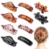 10 Pcs Flat Hair Claw Clips for Women, 3 Styles