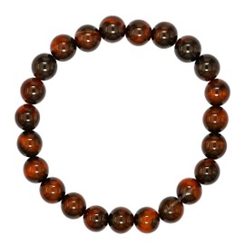 Amazing Gemstone Red Tiger Eye Bracelet, Gifts For Men & Women - Protection Healing Crystal - 8mm Gemstone Beaded Stretchable Bracelet, Pulseras Para Hombres Mujer Stocking Stuffers