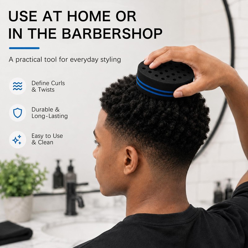 Hair Sponge for Black Men Curl Twist Brush Natural Afro