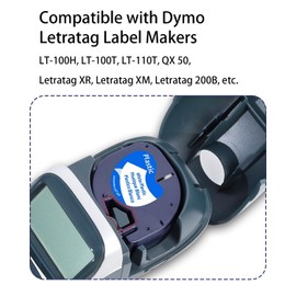 91331 Compatible Dymo Letratag Label Maker Refills Plastic White Tape 12mm x 4m for Dymo Letratag LT100H LT100T QX50 XR XM 2000, Replace Dymo Letratag Refill Label Tape 1/2 Inch x 13 Feet, 6 Pack