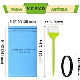 Filtro Para Aspiradora, Compatible con Koblenz Mod 45-0389-2,WS01025F2,artesano 9-38737,VF2000. Wet/Dry Bolsas para Aspiradora Lavable, Ocho bolsas filtrantes más cuatro correas y un cepillo.