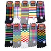 Men's 5 Toe Socks, Set of 10 Pairs, Vivid Color