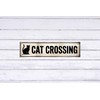 Funny Metal Warning Cat Crossing Tin Signs Wall Decor Man