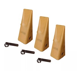 Quality Aftermarket 3 Caterpillar Style Backhoe Bucket Dirt Teeth w/ Pins Retainers - 1U-3202