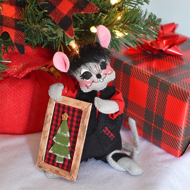 Annalee Winter Woods Artwork Mouse, 6 in