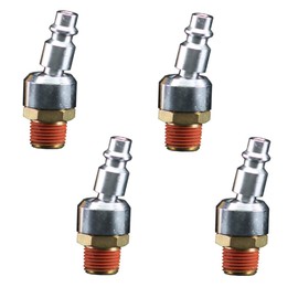 Bostitch BTFP72333 Industrial 1/4-Inch Series Swivel Plug with 1/4-Inch NPT Male Thread, 4 Pack