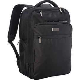 Kenneth Cole Reaction Manhattan Commuter Slim Backpack 16" Laptop Computer & Tablet Travel, Business, Work, School Bookbag, Black Polyester