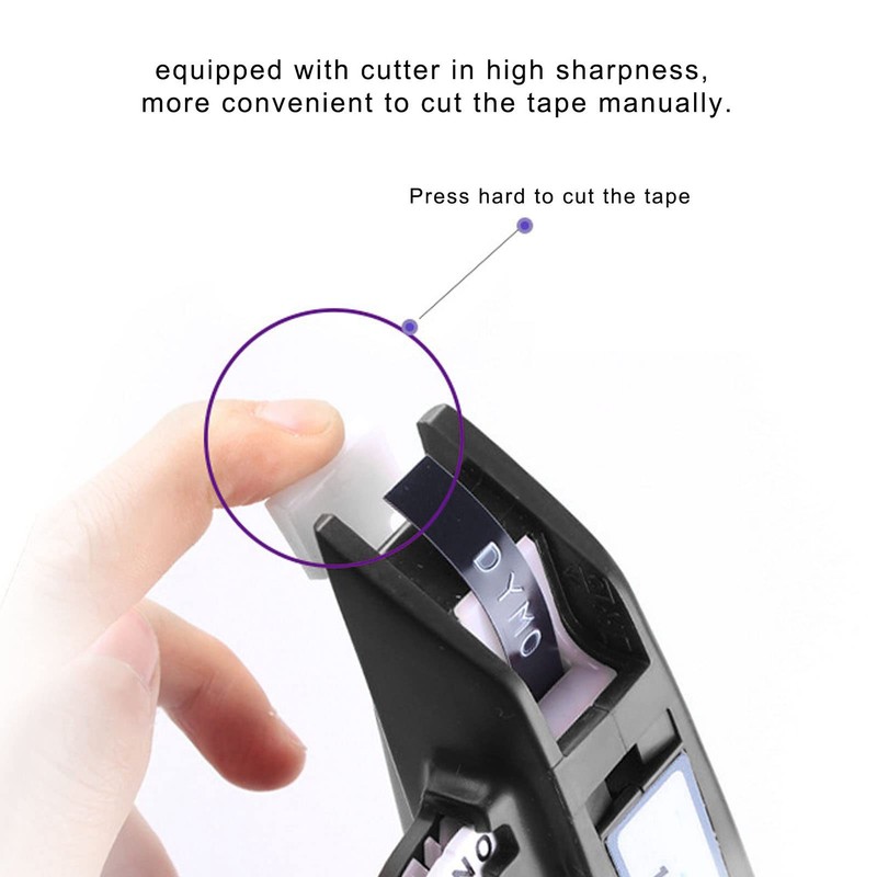 Greensen Transparent Single Hand ABS Embossing Label Printer, Portable, 6-9