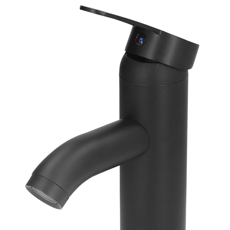 Black Faucet Bathroom G1/2 Stainless Steel Easy Control Matte Black