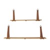 CosmoLiving by Cosmopolitan Wood 2 Shelves Wall Shelf with Faux