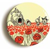 Ozorath ENCHANTED POPPIES WONDERFUL WIZARD OF OZ BADGE PIN BUTTON