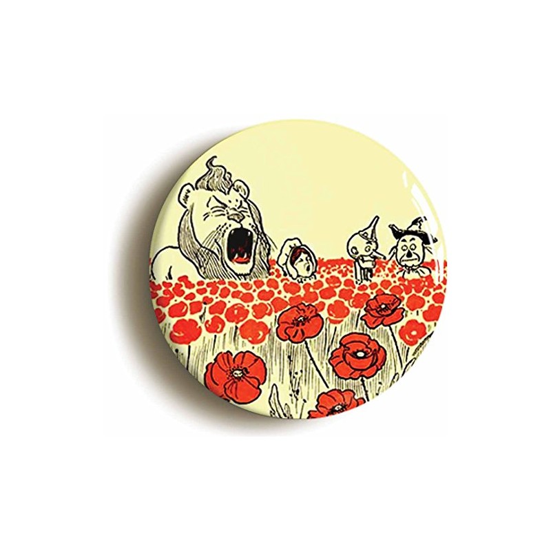 Ozorath ENCHANTED POPPIES WONDERFUL WIZARD OF OZ BADGE PIN BUTTON