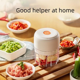 ELECTRIC GARLIC MINCE, 250ML Food Chopper USB, Mini Vegetable Chopper, Garlic Mincer, Onion Chopper, Portable Small Food Processor (white)