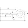 12-Pack 316 Stainless Steel Eye Bolt Eye Hook Heavy Duty