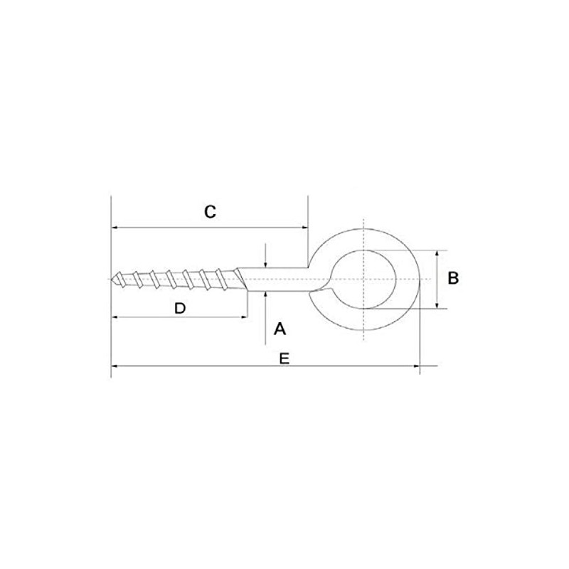 12-Pack 316 Stainless Steel Eye Bolt Eye Hook Heavy Duty