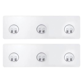 Kethmeva 2-PCS Shower Adhesive Hooks Shower Caddy Adhesive Replacement,Transparent Strong Hook Strip, Waterproof Without Drilling, can be Matched with soap Rack Storage Rack, Kitchen Rack