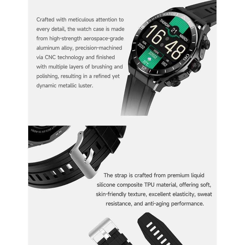 ATEVIX Smart Watch with Earbuds, Bluetooth Calling can Answer and