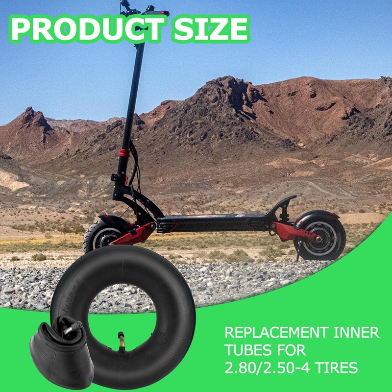 NIGOOLATA 2.80/2.50-4 Inner Tube with Bent Valve Stem (2 Pack)