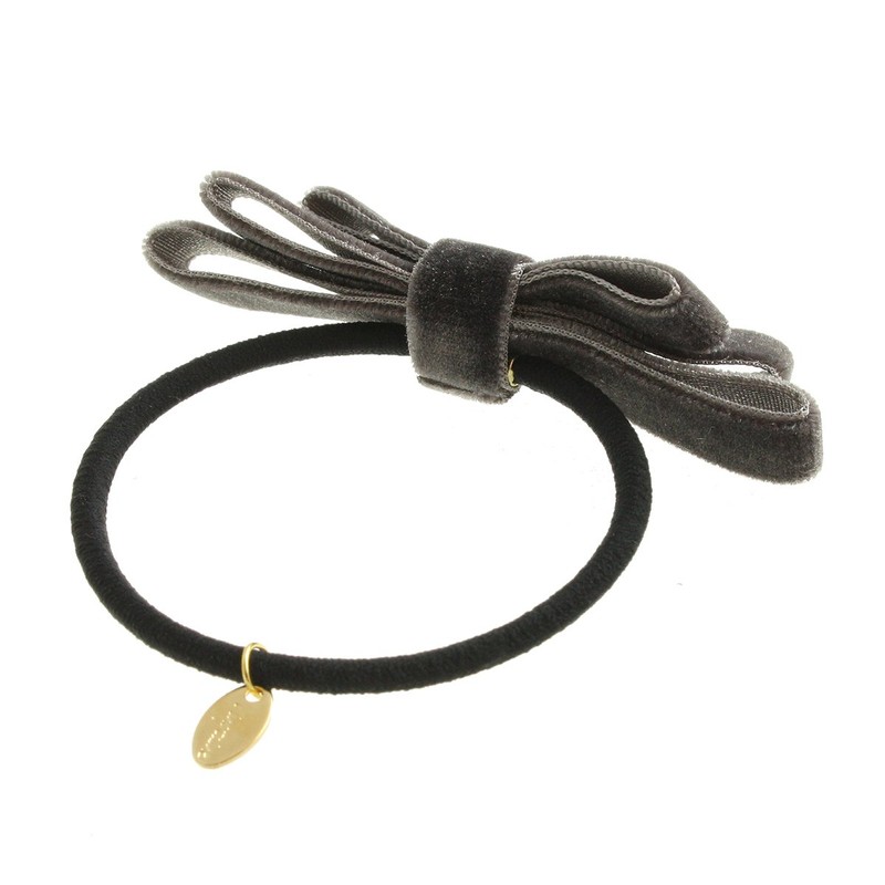 VINGTAINE H-770-GY- Velvet Ribbon Hair Elastic Simple Hair Accessories, Autumn