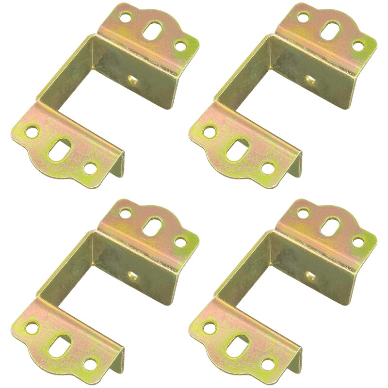 4 PCS Heavy Duty Bed Rail Metal Brackets Support Hinges