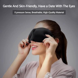 3D sleep mask, pack of 2, eye mask, sleeping mask for men and women, including earplugs, ideal for air travel, at home, in hotels and for short breaks at work.