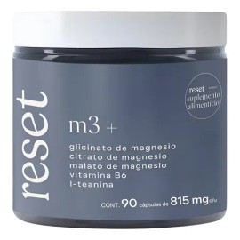M3+ | Magnesio Glicinato, Citrato Y Malato Lteanina, 90 Cap