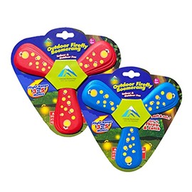 Outdoor Firefly Boomerang 2 Pack - Stiff Foam for Safe, Low Wind Boomerang Fun!
