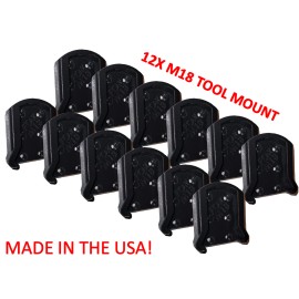 Unbranded 12 X HEAVY DUTY Milwaukee M18 Battery Holder / Mount / Hanger COLORS AVAILABLE