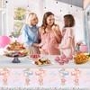 Poqirzan 2 PCS Bear Baby Shower Tablecloth Baby Shower Party
