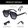 YAMEIZE Polarised Sunglasses Men Women Retro 70s Vintage Rectangular Sunglasses