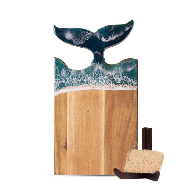 VWOOX Acacia Wood Cutting Board with Epoxy Resin Art, 18.1”x9.8”,