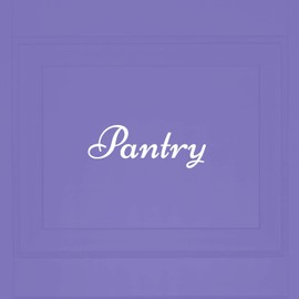 Pantry Door Decal | Vinyl Sticker Art | Home Kitchen Door Decor | Word Label Decoration | Wall Decal Quote Lettering Sign (White)