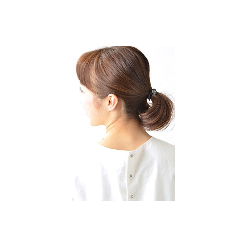 [ヴァンテーヌ] VINGTAINE ミニサイズ ビジュー ヘアゴム ヘアアクセサリー シンプル H-651-B-BK ブラック