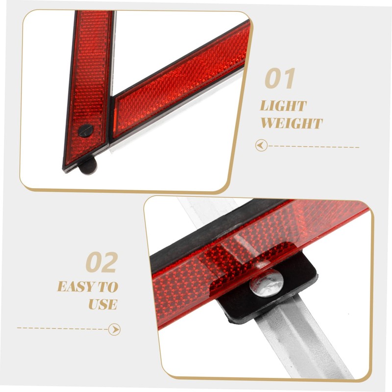 KICHOUSE 3pcs Car Safety Triangle Reflective Warning Triangle for Roadside