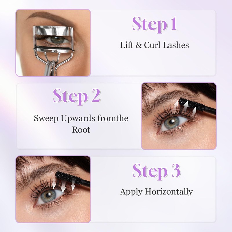 Mascara for Older Women, Black, Waterproof Mascara, Natural, Hypoallergenic, Volumising