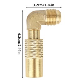Tinoaly Propane Elbow Adapter, Brass 3/8" Male Flare RV Propane Refill Quick Connect Fitting Low Pressure Conversion Accessories Compatible with Blackstone 17" and 22" Camping Tabletop Grill